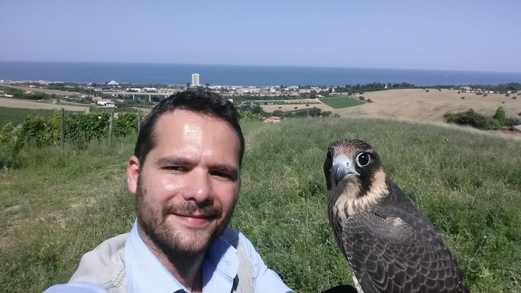 Davide Del Gatto with his Goshawk Lord